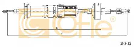 Трос сцепления COFLE 10.3412