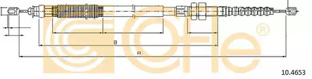 Трос стояночного тормоза COFLE 10.4653
