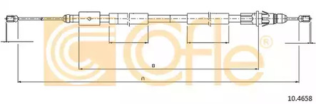 Трос стояночного тормоза COFLE 10.4658