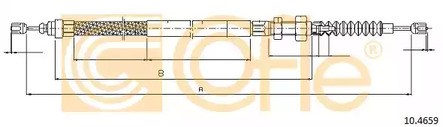 Трос стояночного тормоза COFLE 10.4659