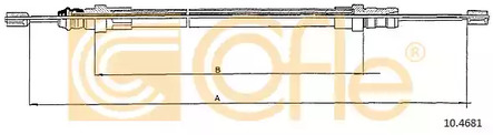 Трос стояночного тормоза COFLE 10.4681