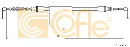 Трос стояночного тормоза COFLE 10.4712