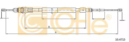 Трос стояночного тормоза COFLE 10.4715