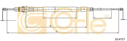 Трос стояночного тормоза COFLE 10.4717