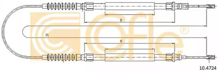 Трос стояночного тормоза COFLE 10.4724
