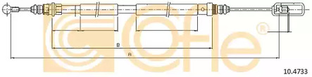 Трос стояночного тормоза COFLE 10.4733