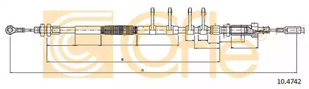 Трос стояночного тормоза COFLE 10.4742