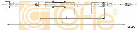 Трос стояночного тормоза COFLE 10.4745