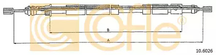 Трос стояночного тормоза COFLE 10.6026