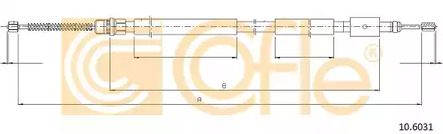 Трос стояночного тормоза COFLE 10.6031