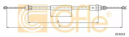 Трос стояночного тормоза COFLE 10.6213