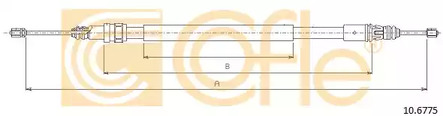 Трос стояночного тормоза COFLE 10.6775