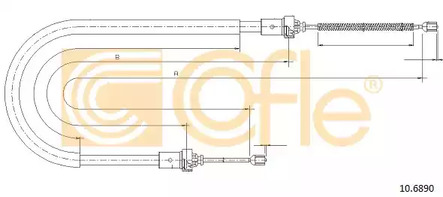 Трос стояночного тормоза COFLE 10.6890
