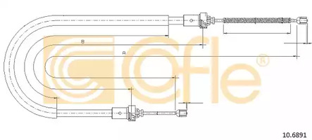 Трос стояночного тормоза COFLE 10.6891
