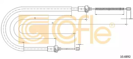 Трос стояночного тормоза COFLE 10.6892