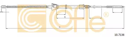 Трос стояночного тормоза COFLE 10.7136