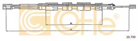 Трос стояночного тормоза COFLE 10.739