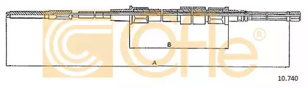 Трос стояночного тормоза COFLE 10.740