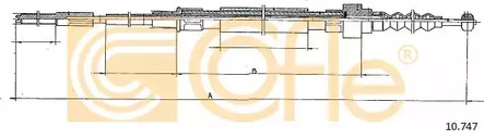 Трос стояночного тормоза COFLE 10.747