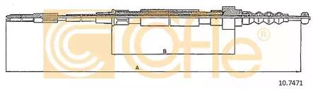 Трос стояночного тормоза COFLE 10.7471