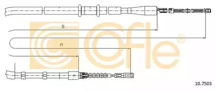 Трос стояночного тормоза COFLE 10.7503