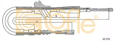 Трос стояночного тормоза COFLE 10.753
