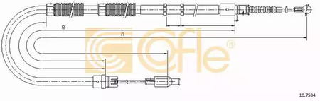 Трос стояночного тормоза COFLE 10.7534