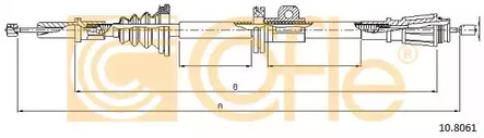 Трос стояночного тормоза COFLE 10.8061