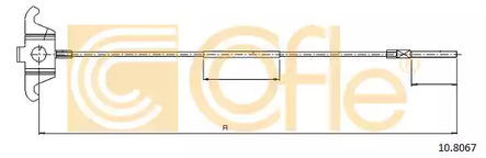 Трос стояночного тормоза COFLE 10.8067