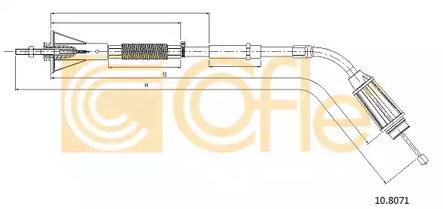 Трос стояночного тормоза COFLE 10.8071