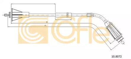 Трос стояночного тормоза COFLE 10.8072