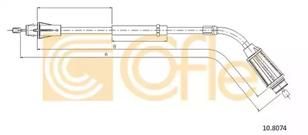 Трос стояночного тормоза COFLE 10.8074