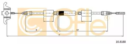 Трос стояночного тормоза COFLE 10.8188