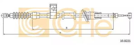 Трос стояночного тормоза COFLE 10.8221
