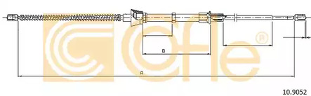 Трос стояночного тормоза COFLE 10.9052