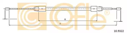 Трос стояночного тормоза COFLE 10.9322
