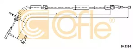 Трос стояночного тормоза COFLE 10.9334