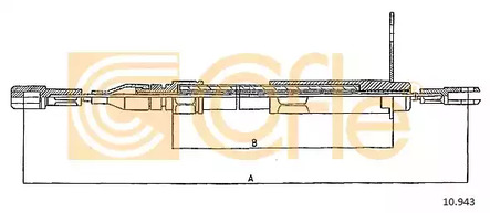 Трос стояночного тормоза COFLE 10.943