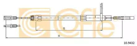 Трос стояночного тормоза COFLE 10.9432