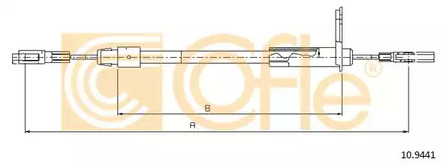 Трос стояночного тормоза COFLE 10.9441
