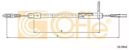 Трос стояночного тормоза COFLE 10.9442