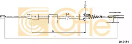 Трос стояночного тормоза COFLE 10.9454