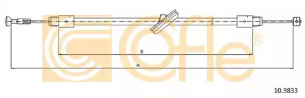 Трос стояночного тормоза COFLE 10.9833