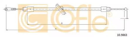 Трос стояночного тормоза COFLE 10.9863