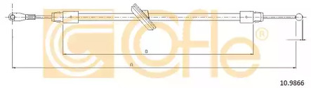 Трос стояночного тормоза COFLE 10.9866