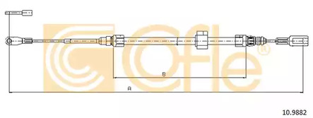 Трос стояночного тормоза COFLE 10.9882