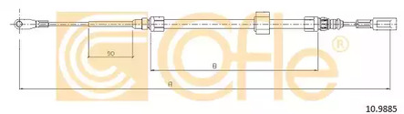 Трос стояночного тормоза COFLE 10.9885