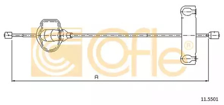 Трос стояночного тормоза COFLE 11.5501
