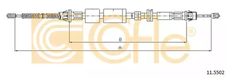 Трос стояночного тормоза COFLE 11.5502