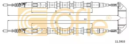 Трос стояночного тормоза COFLE 11.5933